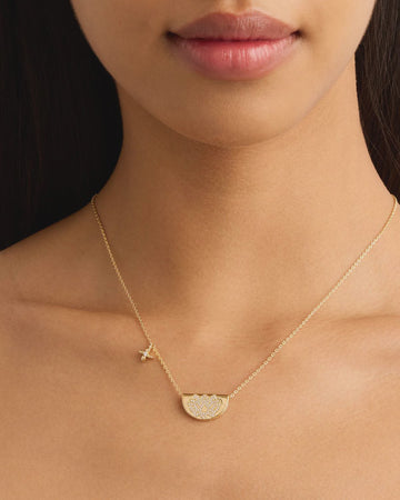 By Charlotte Live In Light Lotus Necklace 18k Gold