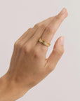 Charlotte 18k Gold Vermeil Breathe Spinning Meditation Ring